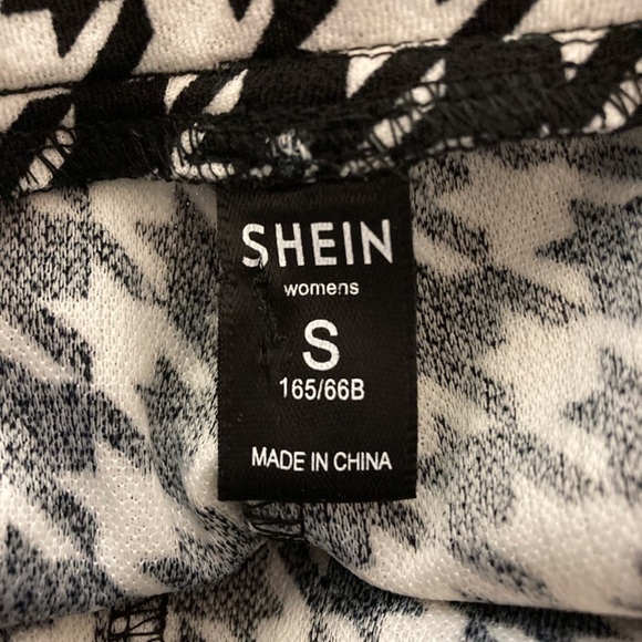 SHEIN Black & White Houndstooth Pants - Picture 3 of 7